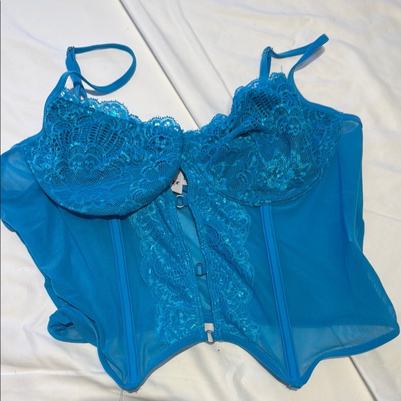 Blue Lace Bustier - Picture 1 of 1